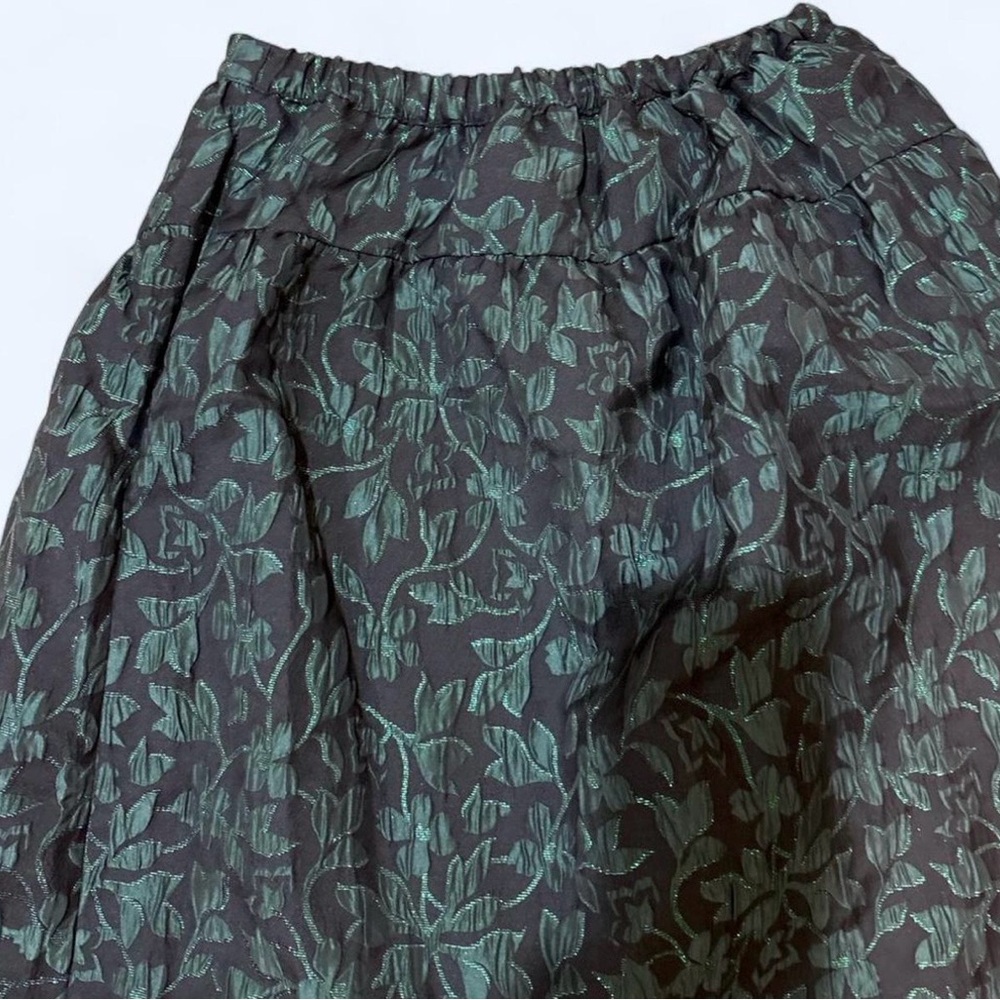 Elegant Green Floral Women's Skirt